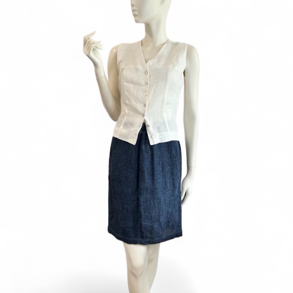 Yest UK Linen Pocket Skirt w/Stretch Panels - Picture 2 of 12